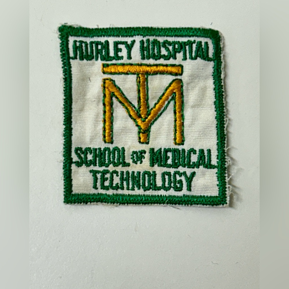 1960s Vintage Hurley Hospital School of Medical Technology Patch Flint Michigan